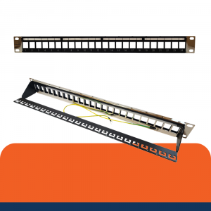 1U 24 Port Shielded Modular Patch Panel Empty-image