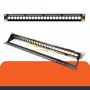 1U 24 Port Shielded Modular Patch Panel Empty-image